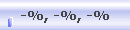 -%, -%, -%